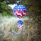 In the Breeze 11-inch USA Flag Hanging Ball Spinner, Wind Spinner, 2490